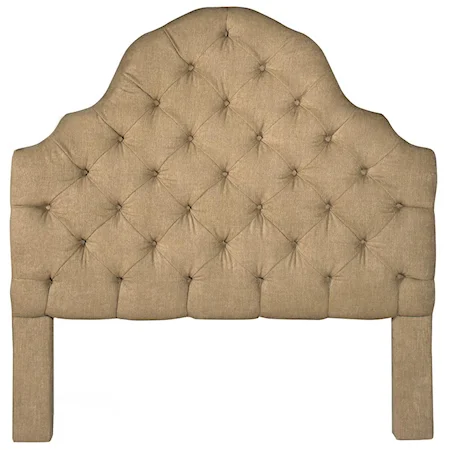 Transitional Twin Upholstered Headboard with Button-Tufting